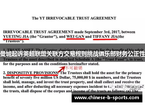 曼城起诉英超联盟关联方交易规则挑战俱乐部财务公正性 曼城起诉英超联盟关联方交易规则挑战俱乐部财务公正性